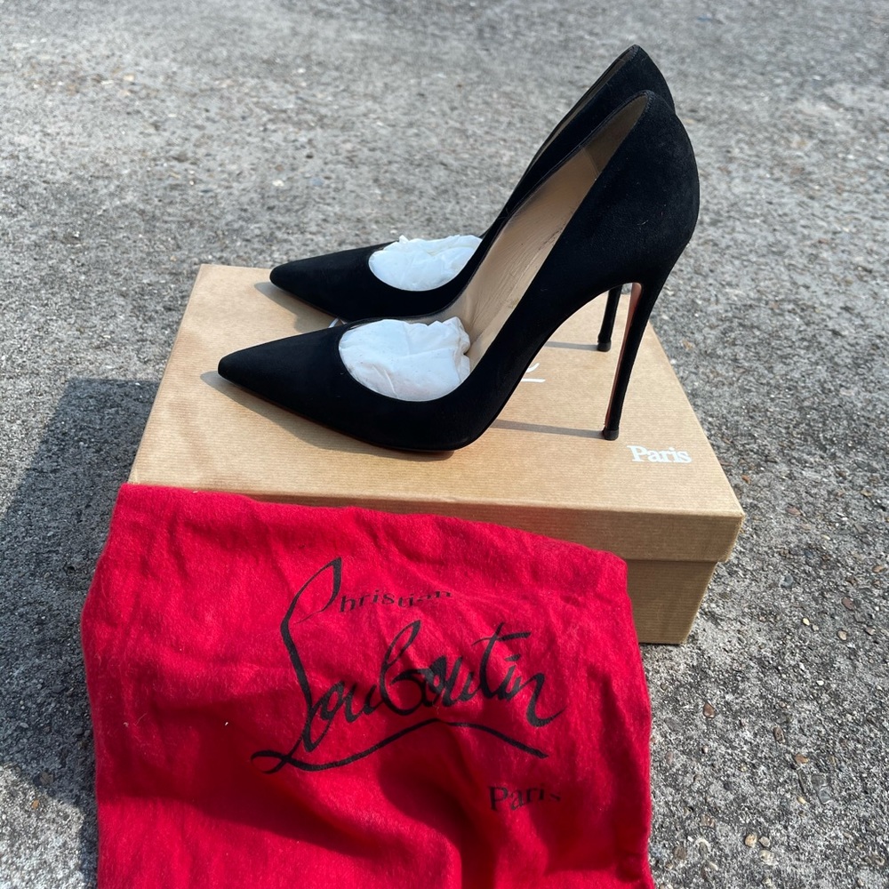 Christian louboutin in black suede
